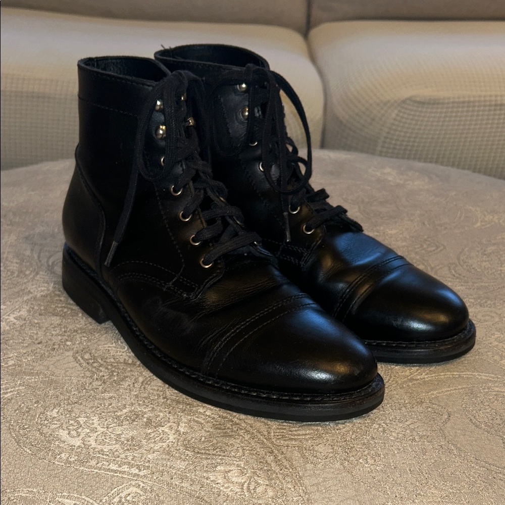 Thursday Black Leather Captain Men's Boots Size 8
